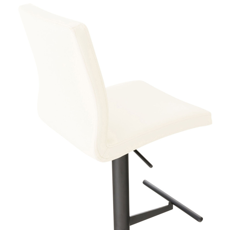 Lot de 2 tabourets de bar Cadiz simili cuir crème