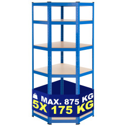 Étagère d'angle bleue Flint 180