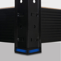 Étagère de rangement 90 x 40 x 180 cm noire