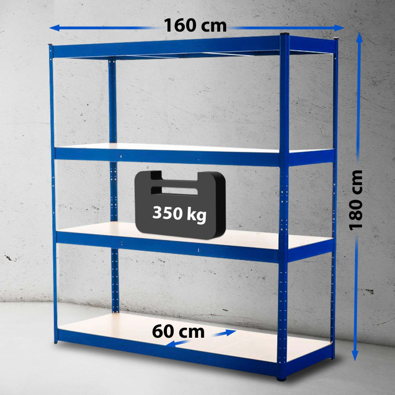 ?tag?re de rangement 160x60x180 cm bleue