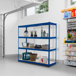 Étagère de rangement 160x60x180 cm bleue