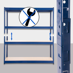 Étagère de rangement 160x60x180 cm bleue