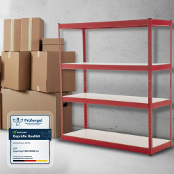 Étagère de rangement 160x60x180 cm rouge