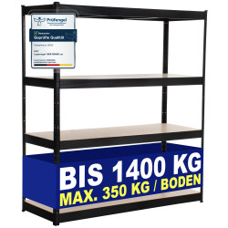 Étagère de rangement 160x60x180 cm noire