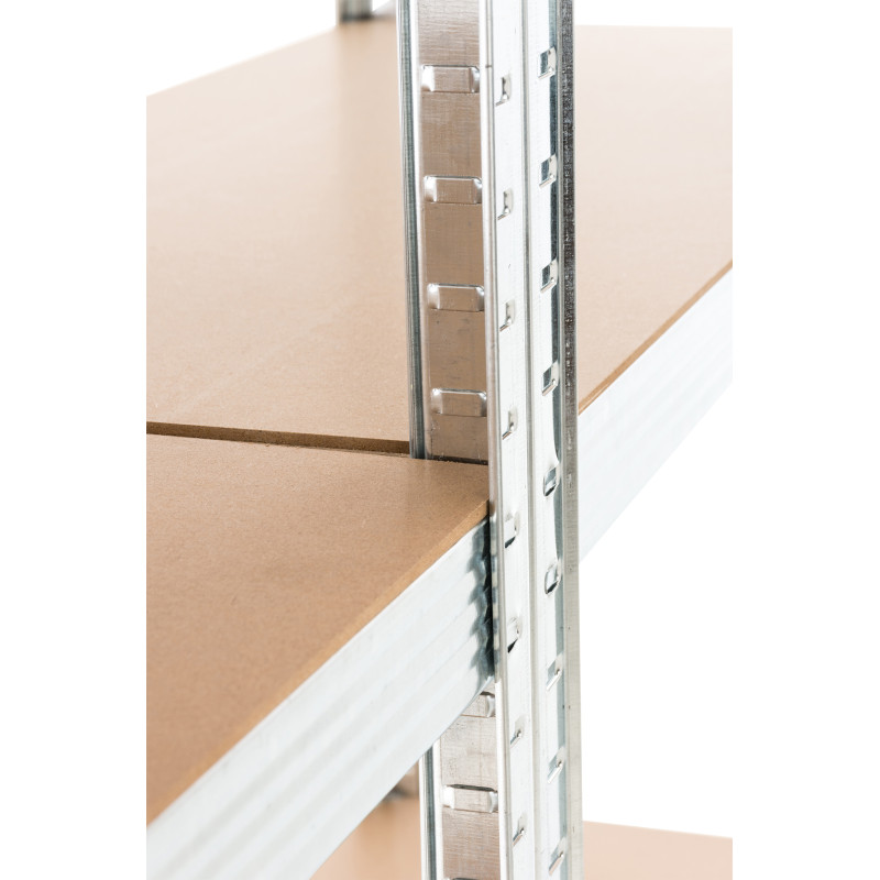 Lot de 2 ?tag?res ? brancher G 90x40x180 cm argent