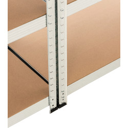 Lot de 2 ?tag?res ? brancher G 90x40x180 cm argent