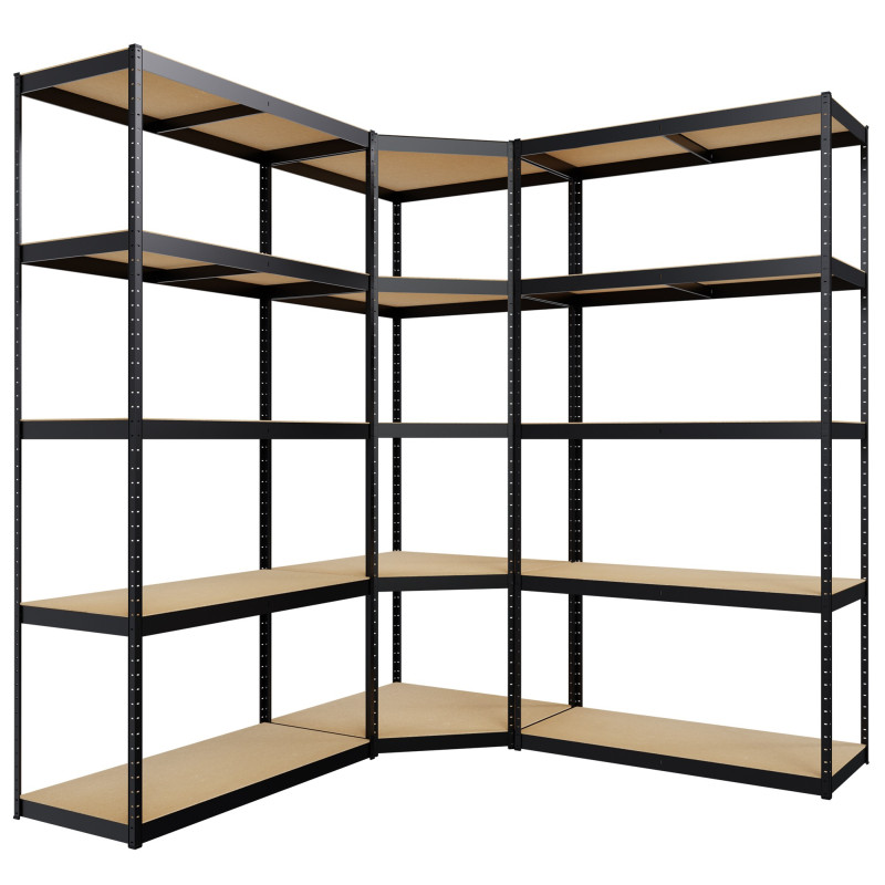 Estantería modular de 3 piezas Negro