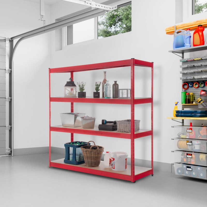 ?tag?re robuste 160 x 60 x 180 cm rouge