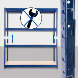 Étagère robuste 160 x 60 x 180 cm bleue