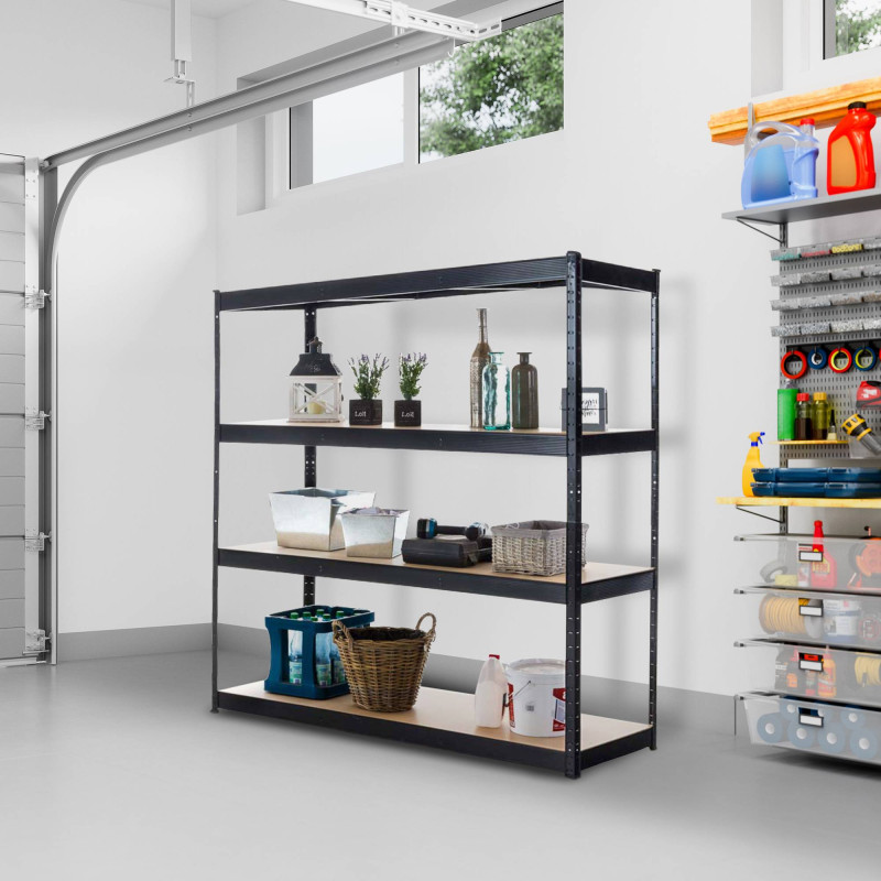 Étagère robuste 160 x 60 x 180 cm noire