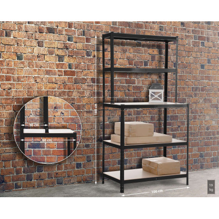 Estantería de almacenamiento Negro