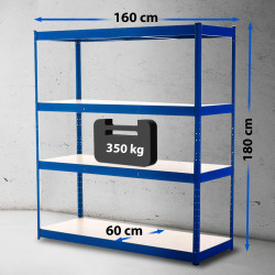 Étagère 160x60x180 bleue