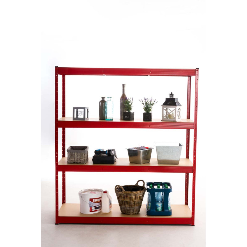 Estantería de Metal 160x60x180 cm Rojo