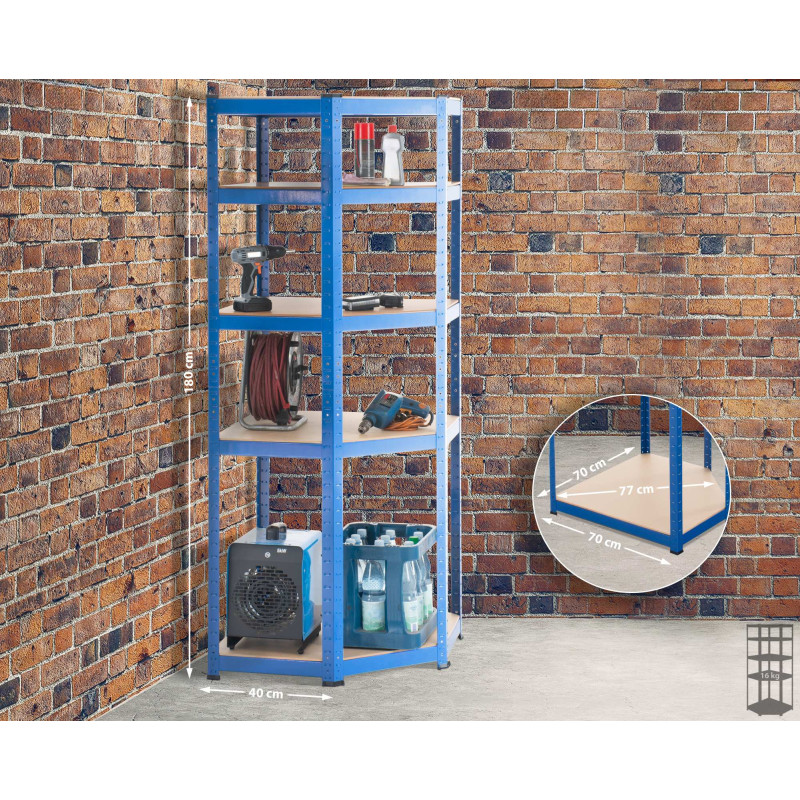 ?tag?re d'angle bleue Flint 180