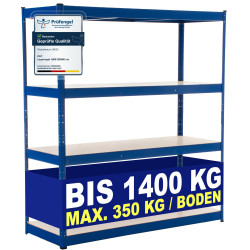 Étagère de rangement 160x60x180 cm bleue