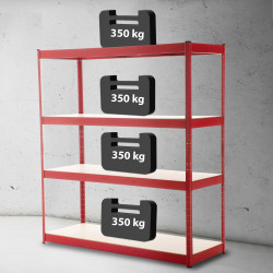 ?tag?re de rangement 160x60x180 cm rouge