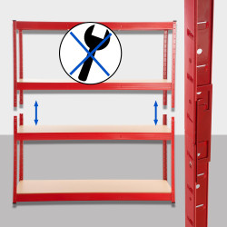 ?tag?re de rangement 160x60x180 cm rouge