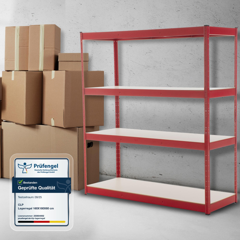 Estantería Metálica 160x60x180 cm Rojo