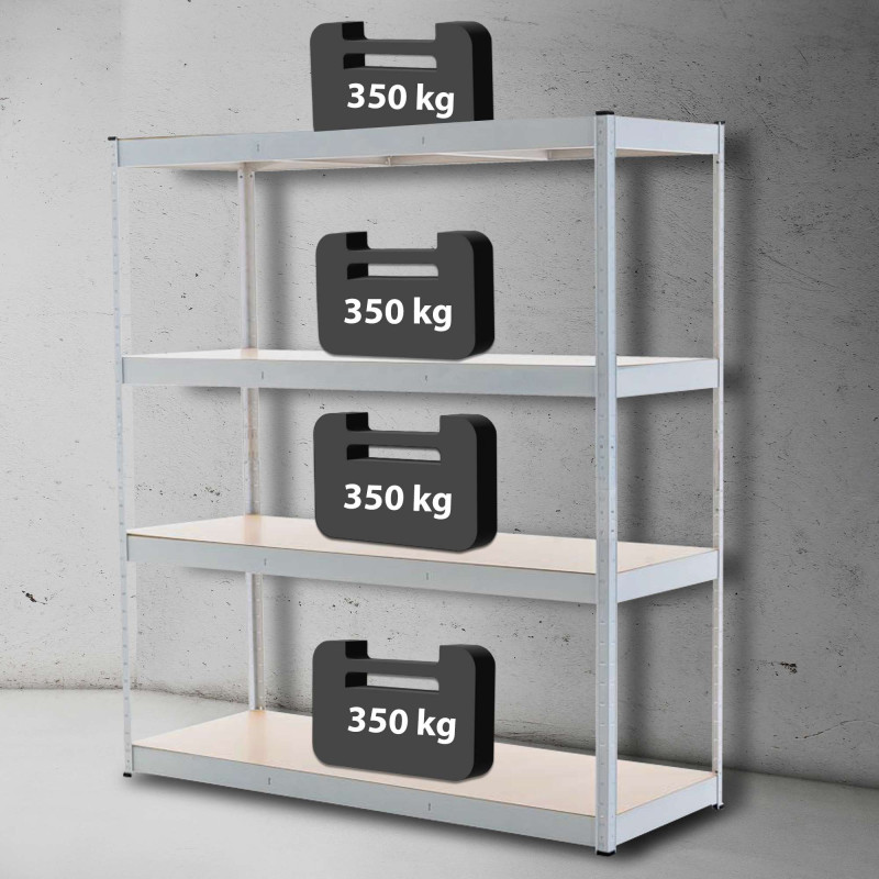 Étagère de rangement 160x60x180 cm blanche