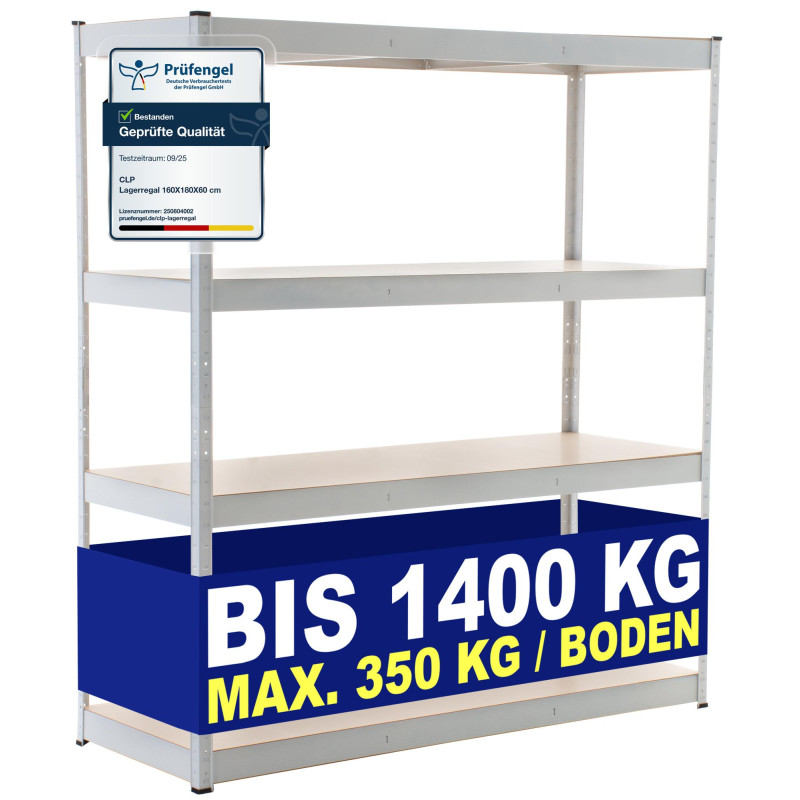 Scaffale Zincato Professionale 160x60x180 bianco