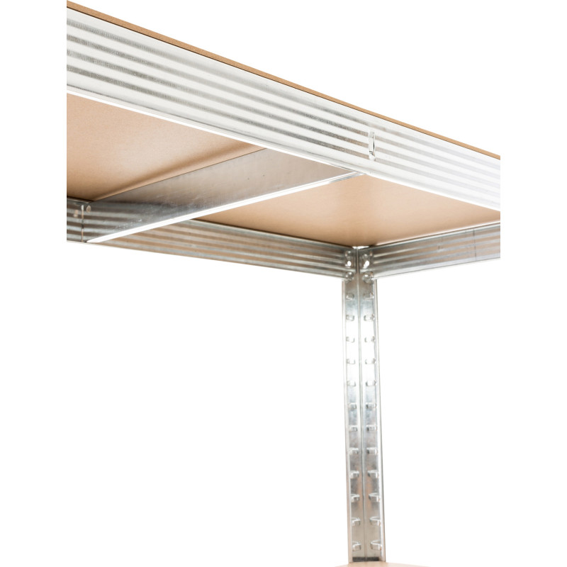 Lot de 2 étagères à brancher G 90x40x180 cm argent