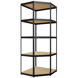 Estantería modular de 3 piezas Negro