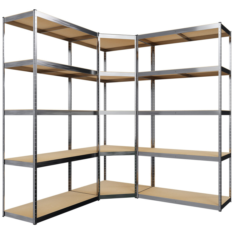 Estantería modular de 3 piezas Plateado