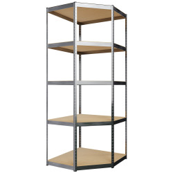 Estantería modular de 3 piezas Plateado