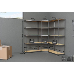 Estantería modular de 3 piezas Plateado