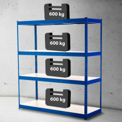 Étagère robuste 160 x 60 x 180 cm bleue