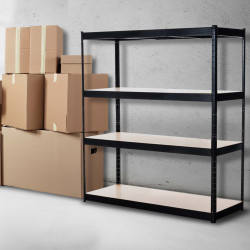 Étagère robuste 160 x 60 x 180 cm noire