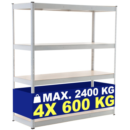 Étagère robuste blanche 160 x 60 x 180 cm