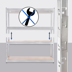 Étagère robuste blanche 160 x 60 x 180 cm