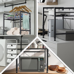 ?tag?re ? micro-ondes ? 2 niveaux Marana, noire