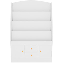 Librería Luray infantil con 4 estantes, 2 cajones & compartimentos Blanco