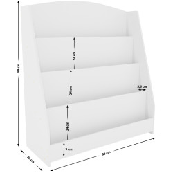 Biblioth?que Melfa 80 cm blanche
