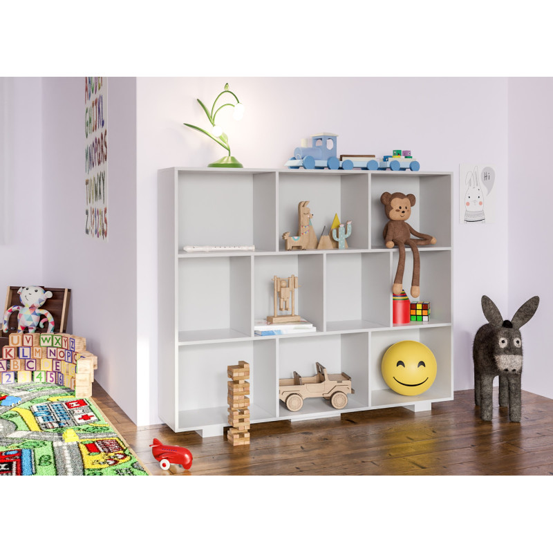 Estantería Peoria con 10 compartimientos Blanco