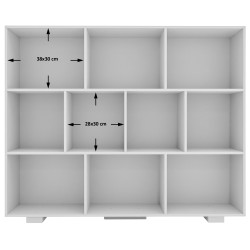 Estantería Peoria con 10 compartimientos Blanco