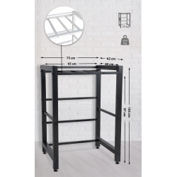 Estante para lavadoras Medina Negro