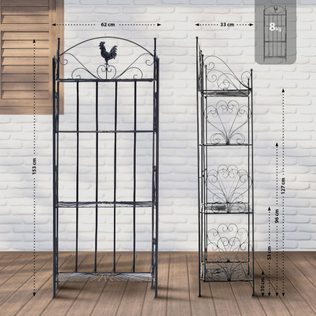 Estantería Plegable Mia Negro