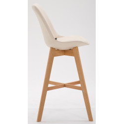 Lot de 2 tabourets de bar Cannes en cuir artificiel natura crème