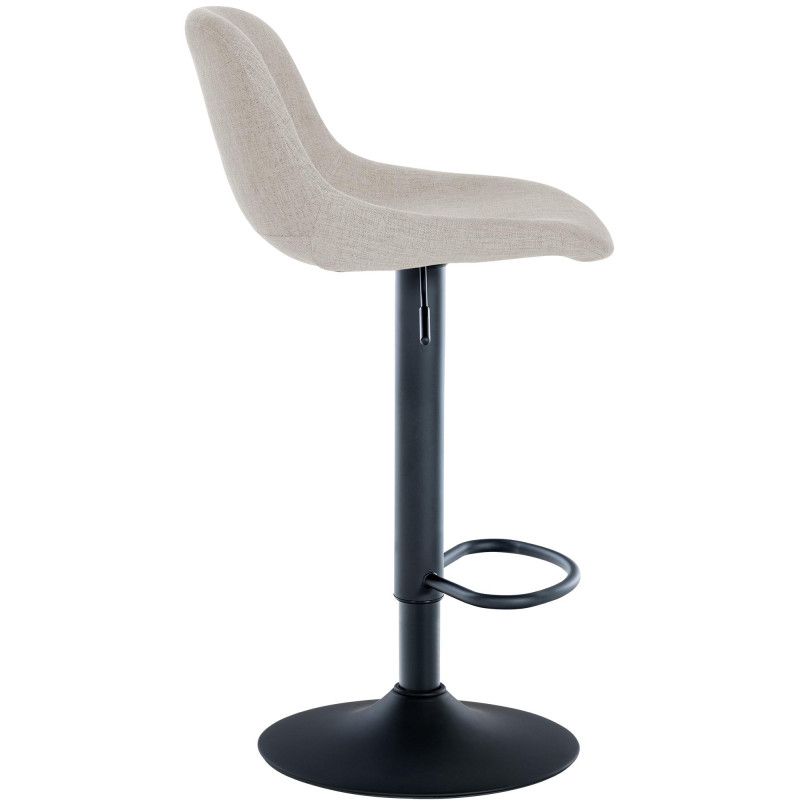 Set di 2 sgabelli da bar Loft in tessuto color crema