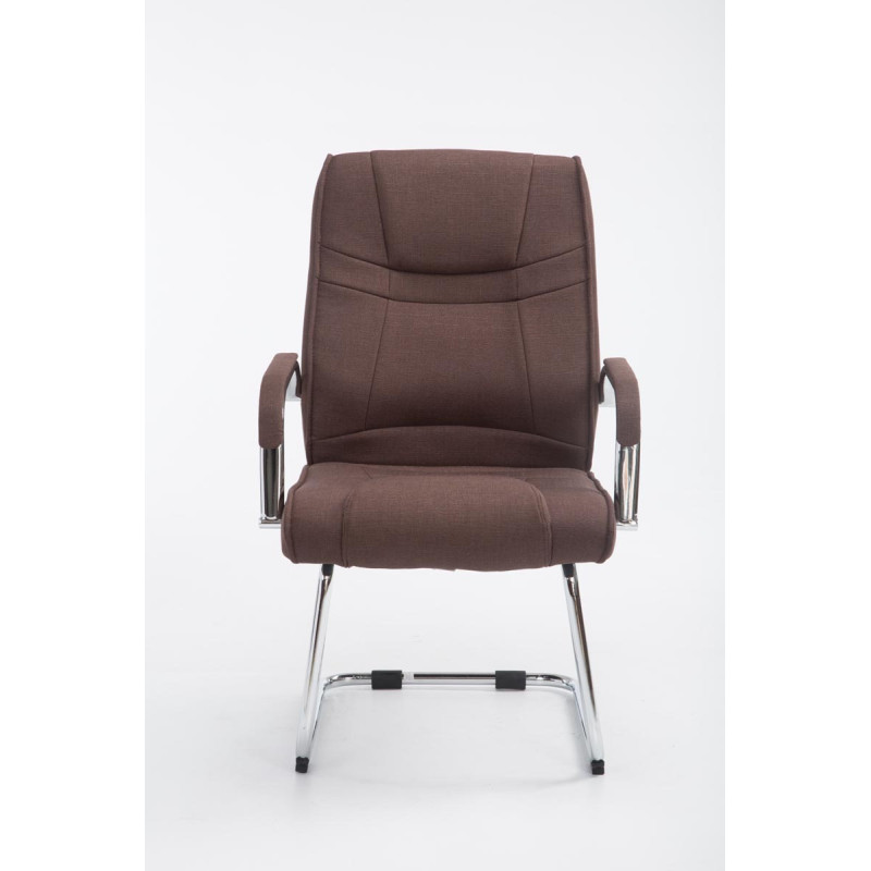 Chaise visiteur en tissu Attila | brun