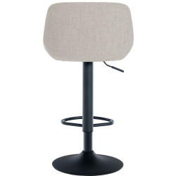 Set di 2 sgabelli da bar Loft in tessuto color crema