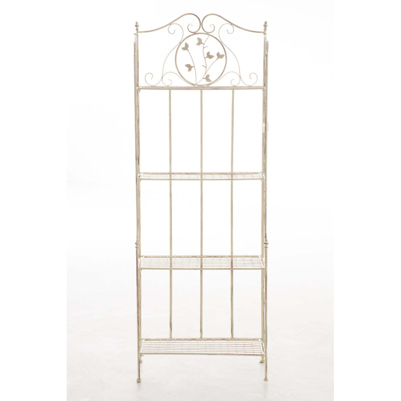 Estantería de Hierro Plegable Arona Crema antiguo