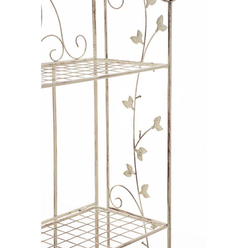 Estantería de Hierro Plegable Arona Crema antiguo