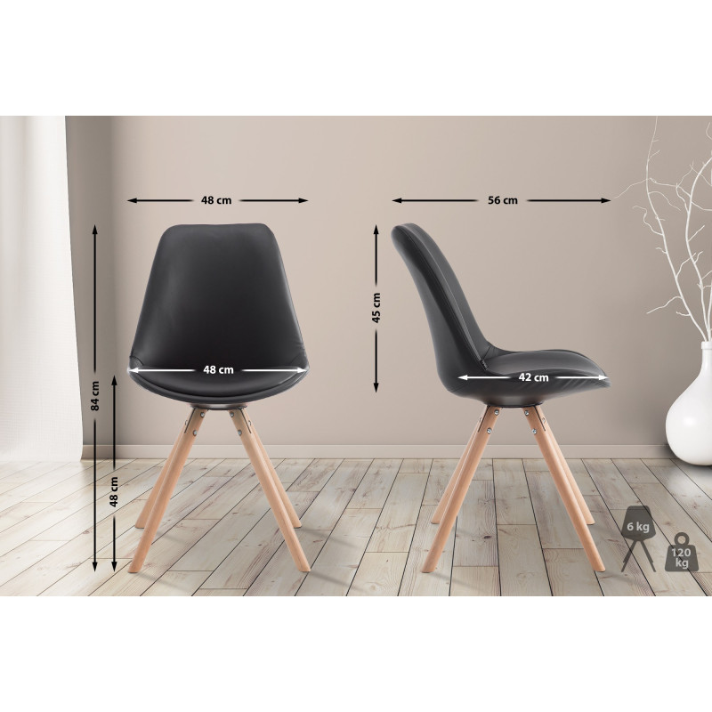 Chaise visiteur Laval Natura Ronde | noir