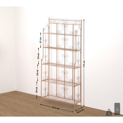 Rayonnage Ciara marron antique