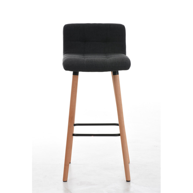 Tabouret de bar Lincoln en tissu gris foncé
