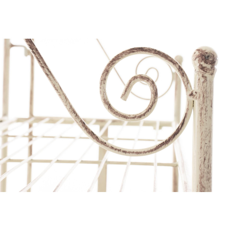 Estantería Decorativa de Hierro Ciara Crema antiguo